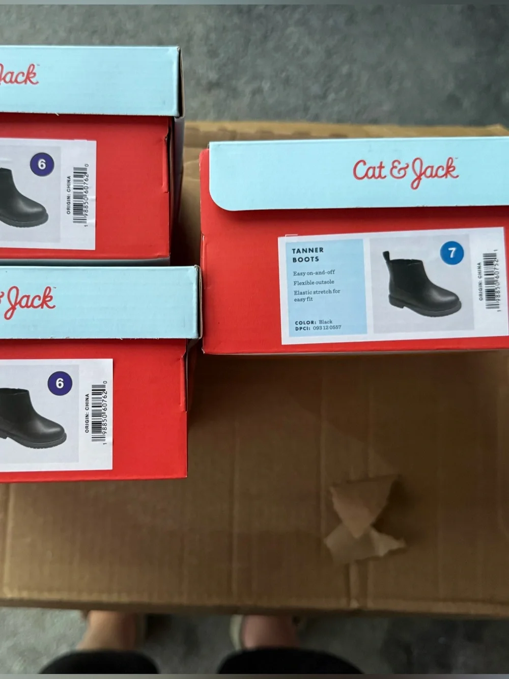 Cat & Jack Black Chukka Zip Ankle Boots